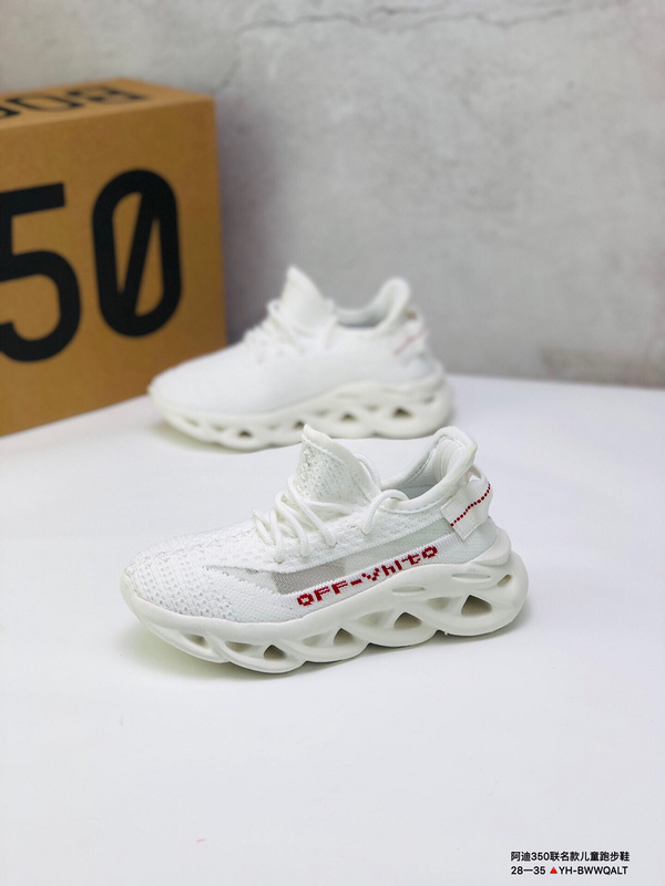 Adidas adidas year 350V2 x OFF VHIHO joint model coconut 350V2 children_s running shoes 28-35-1b1f9df9